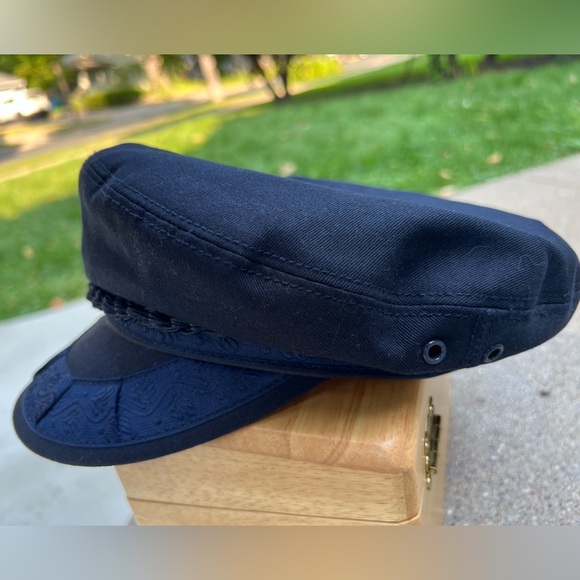 Dorfman Pacific Reformation Fiddler Cap | Navy—Blue Textured Ribbon & Cord—M/L - Picture 14 of 17